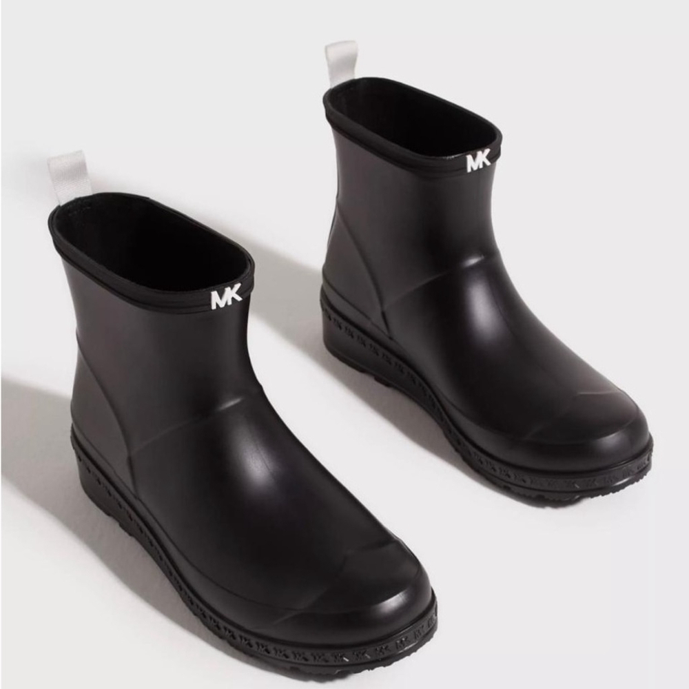 Nib Michael Kors Mac Black Rain Boots